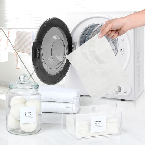 LANDNEOO set on laundry shelf showing tidy, accessible supplies benefit