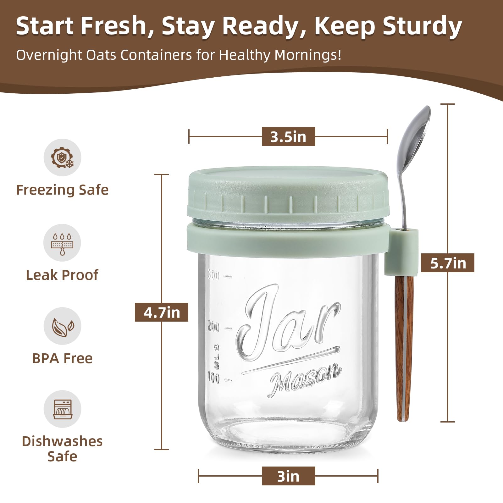 LANDNEOO single jar open with visible wide mouth showing easy filling and cleaning benefit