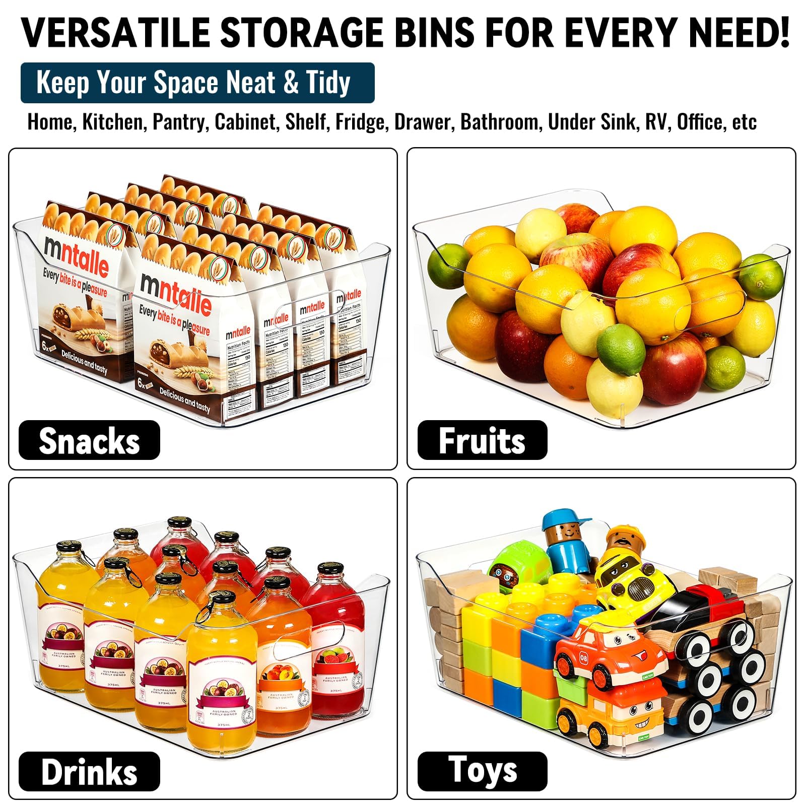 LANDNEOO bin next to cereal box showing scale and fit benefit