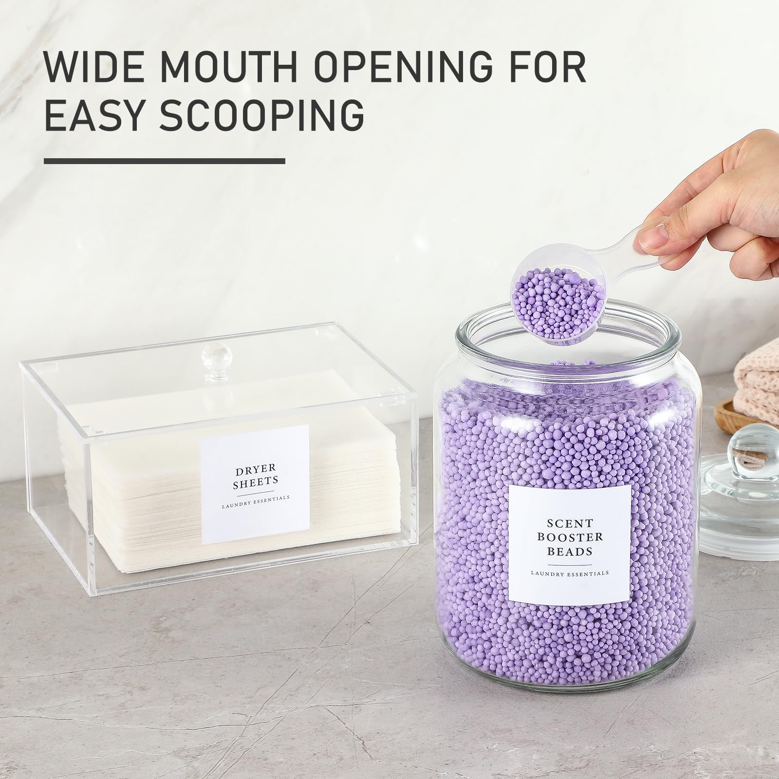 LANDNEOO jar next to common items showing half-gallon scale benefit