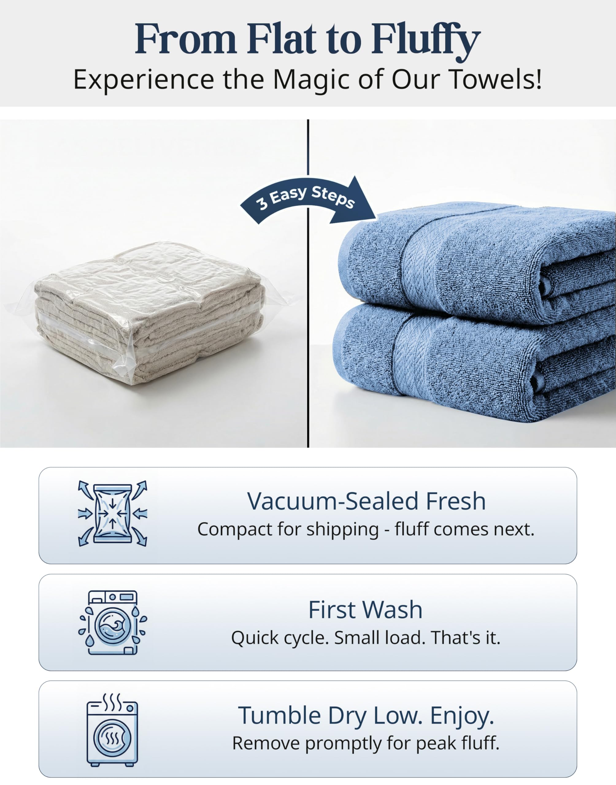 LANE LINEN stacked towels in multiple colors showing style options
