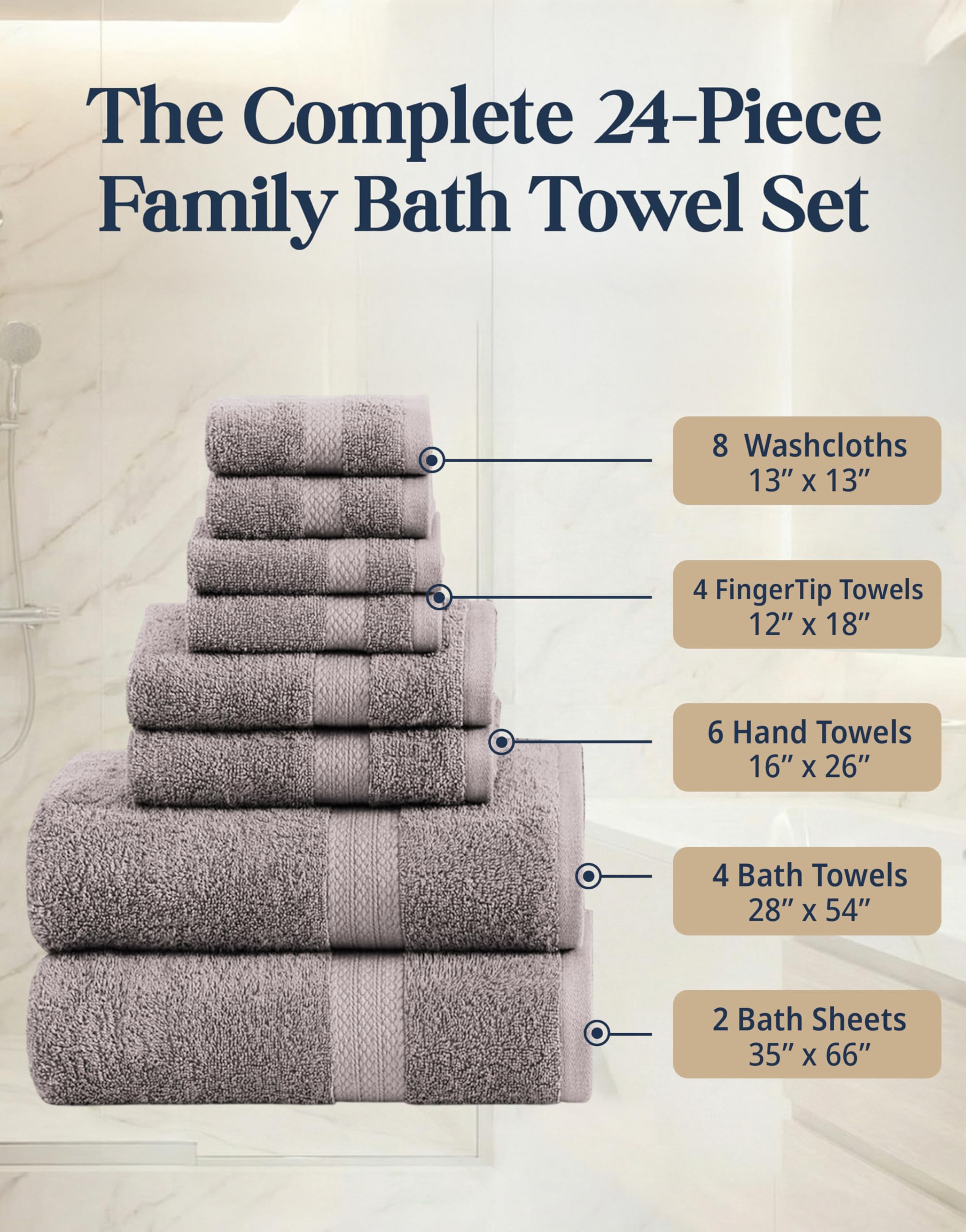 LANE LINEN bath sheet spread on tub demonstrating full coverage