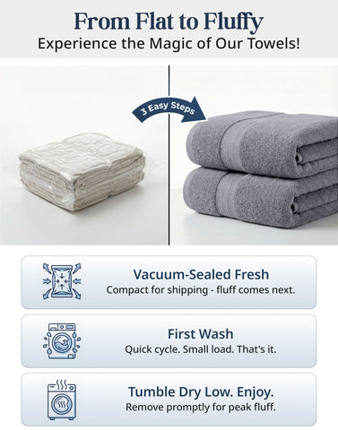 LANE LINEN bath towel folded next to scale, demonstrates generous size and coverage