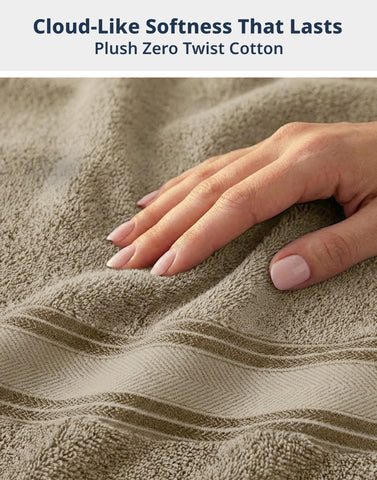 LANE LINEN bath towel hanging in bathroom illustrating quick-dry benefit