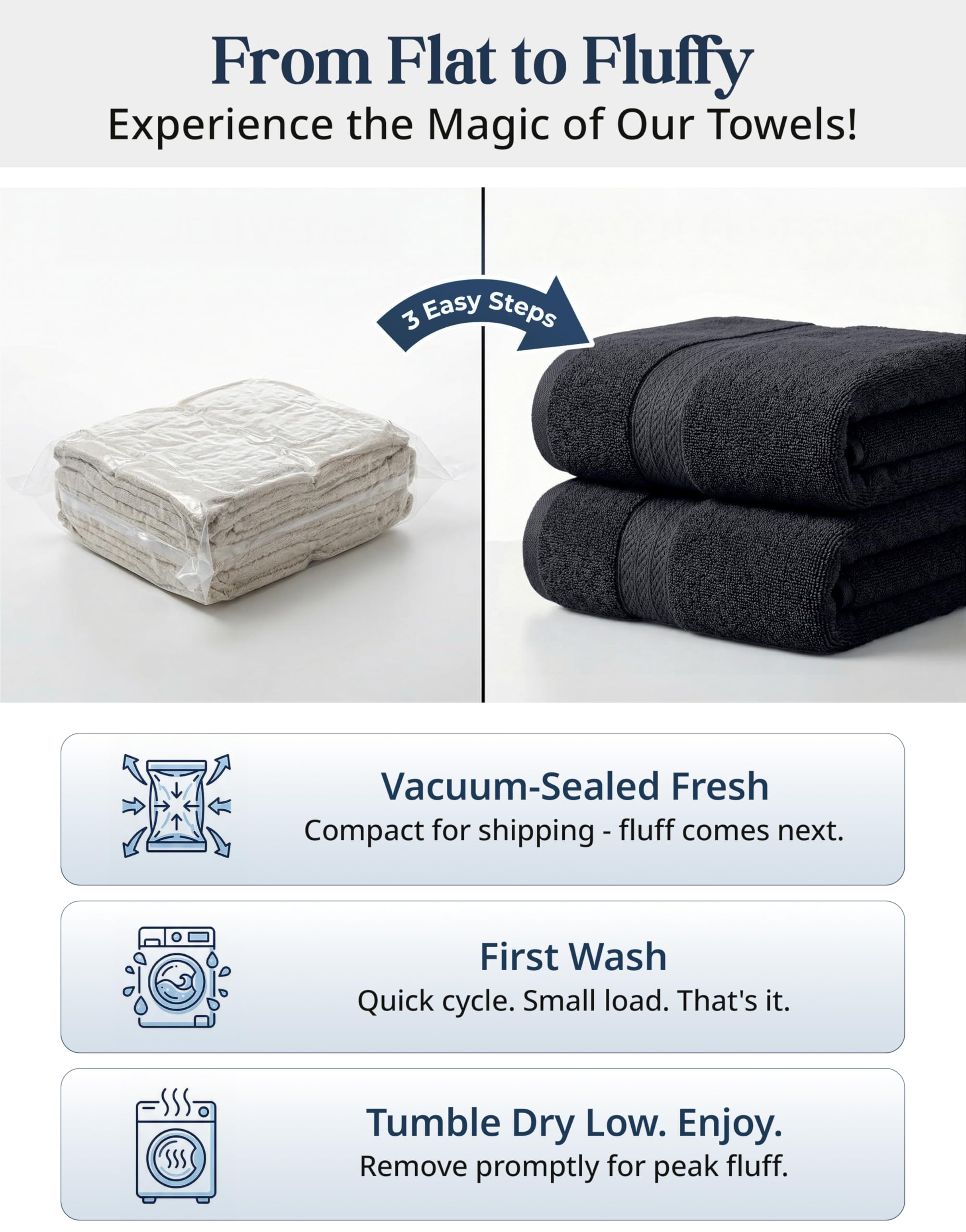 LANE LINEN black bath towel hanging in bathroom demonstrating absorbency