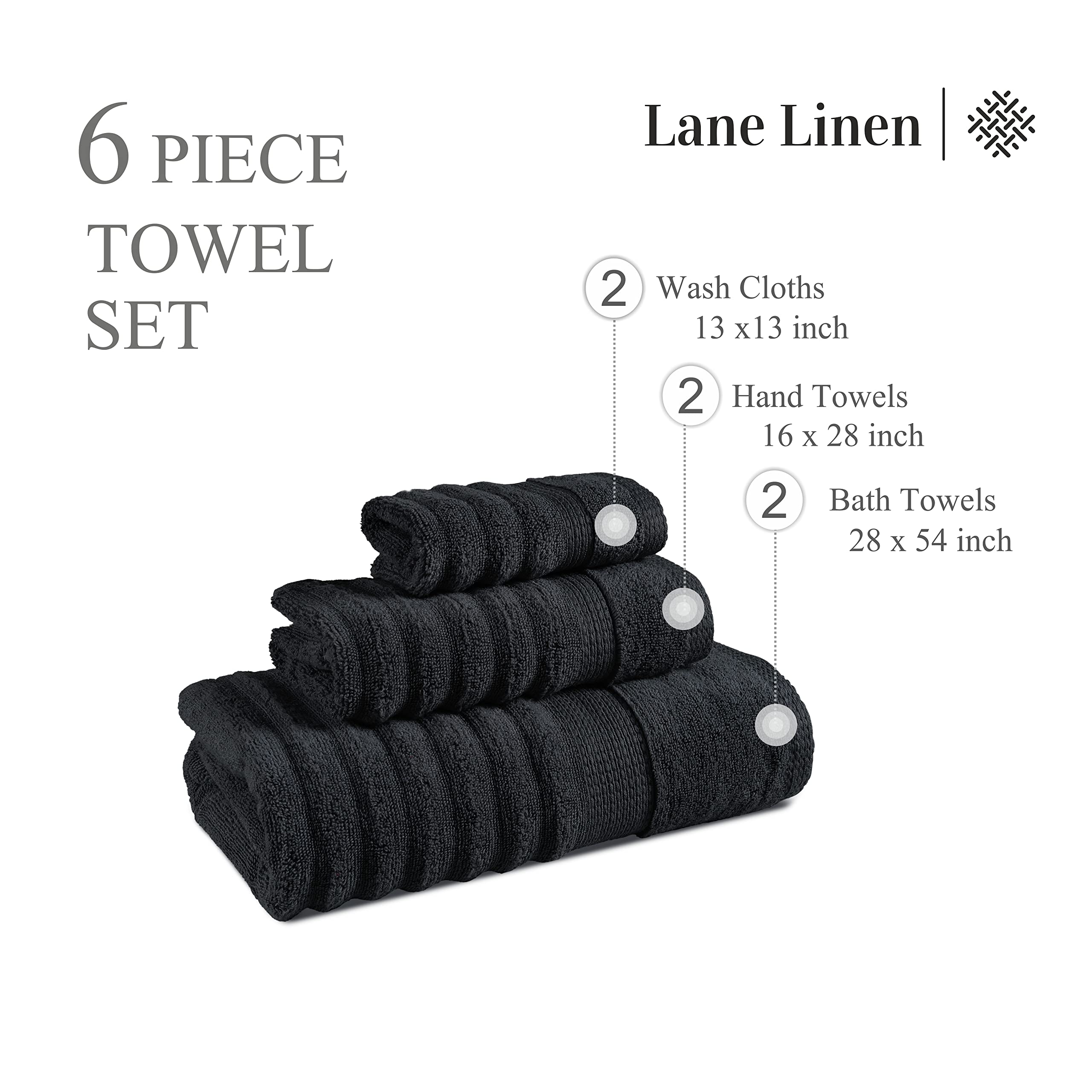 LANE LINEN bath towel wrapped on model demonstrating full coverage and comfort