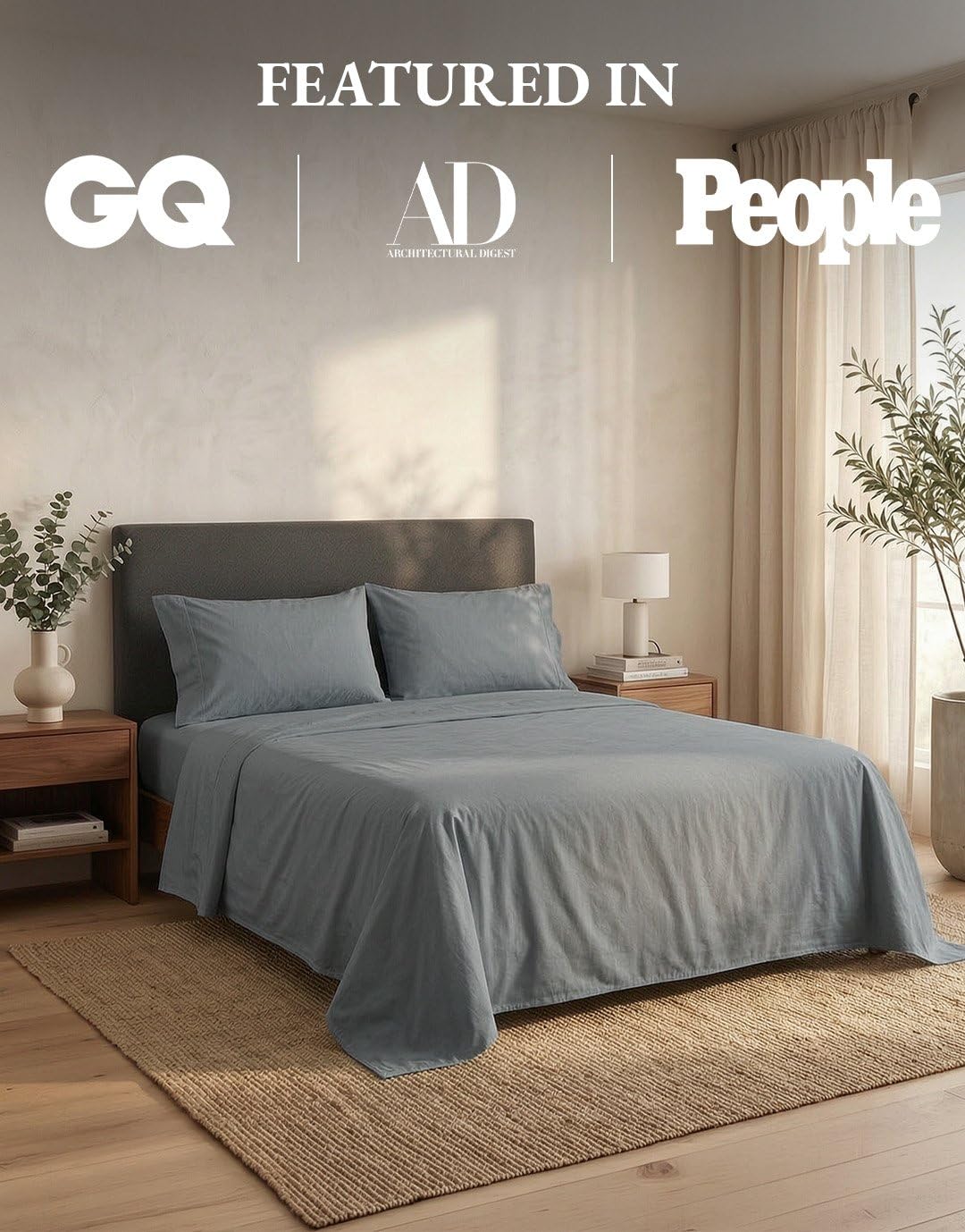 LANE LINEN fabric weave texture highlighting breathable percale surface