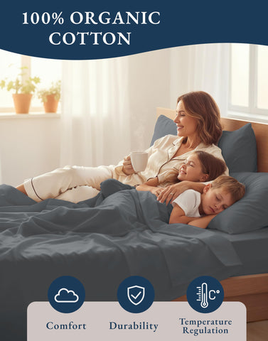 LANE LINEN bedroom lifestyle with sheets showing cool, relaxed look