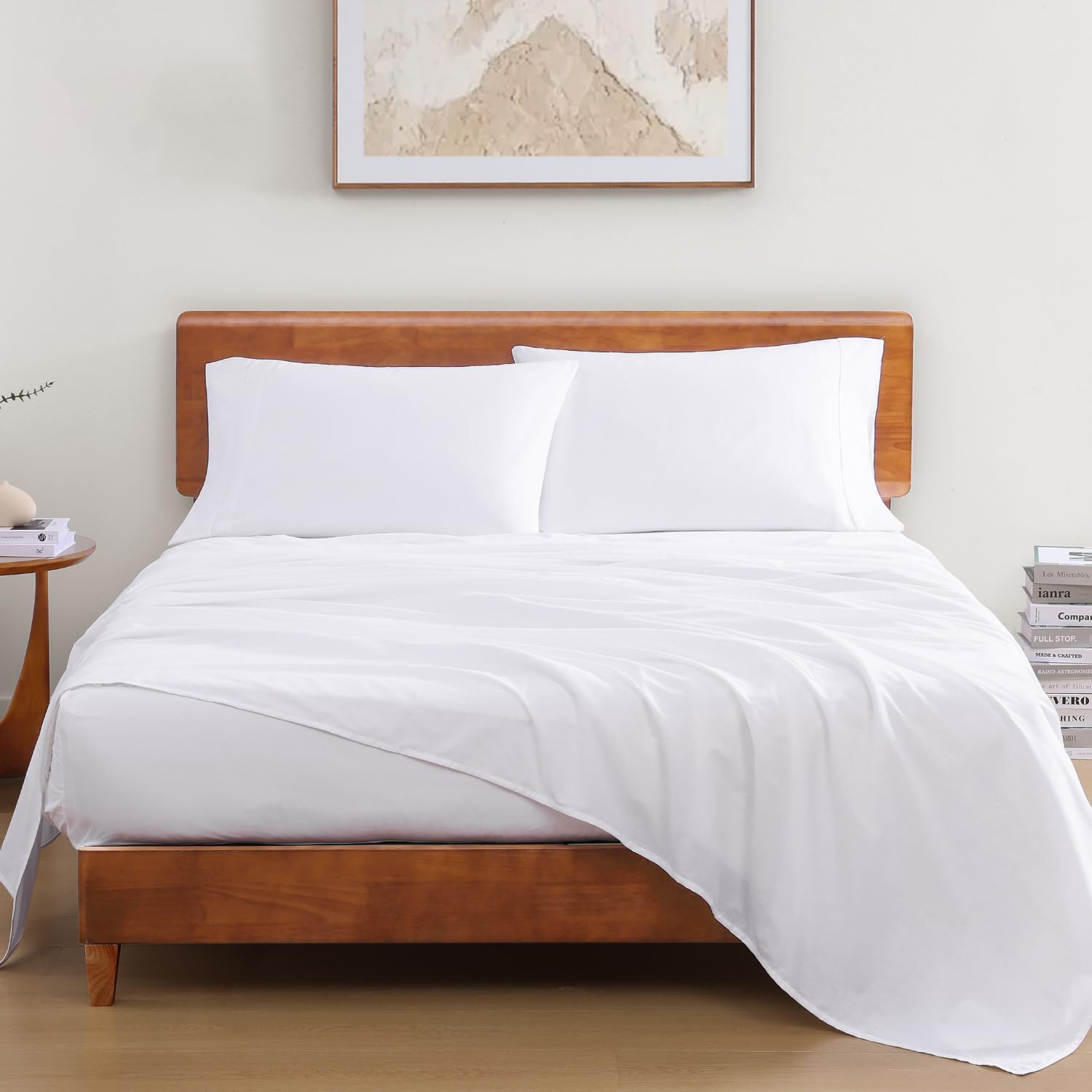 LANE LINEN close-up of percale weave texture offering crisp breathable comfort