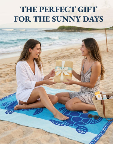 LANE LINEN towel on a beach with people relaxing showing lifestyle use and vibrant coral