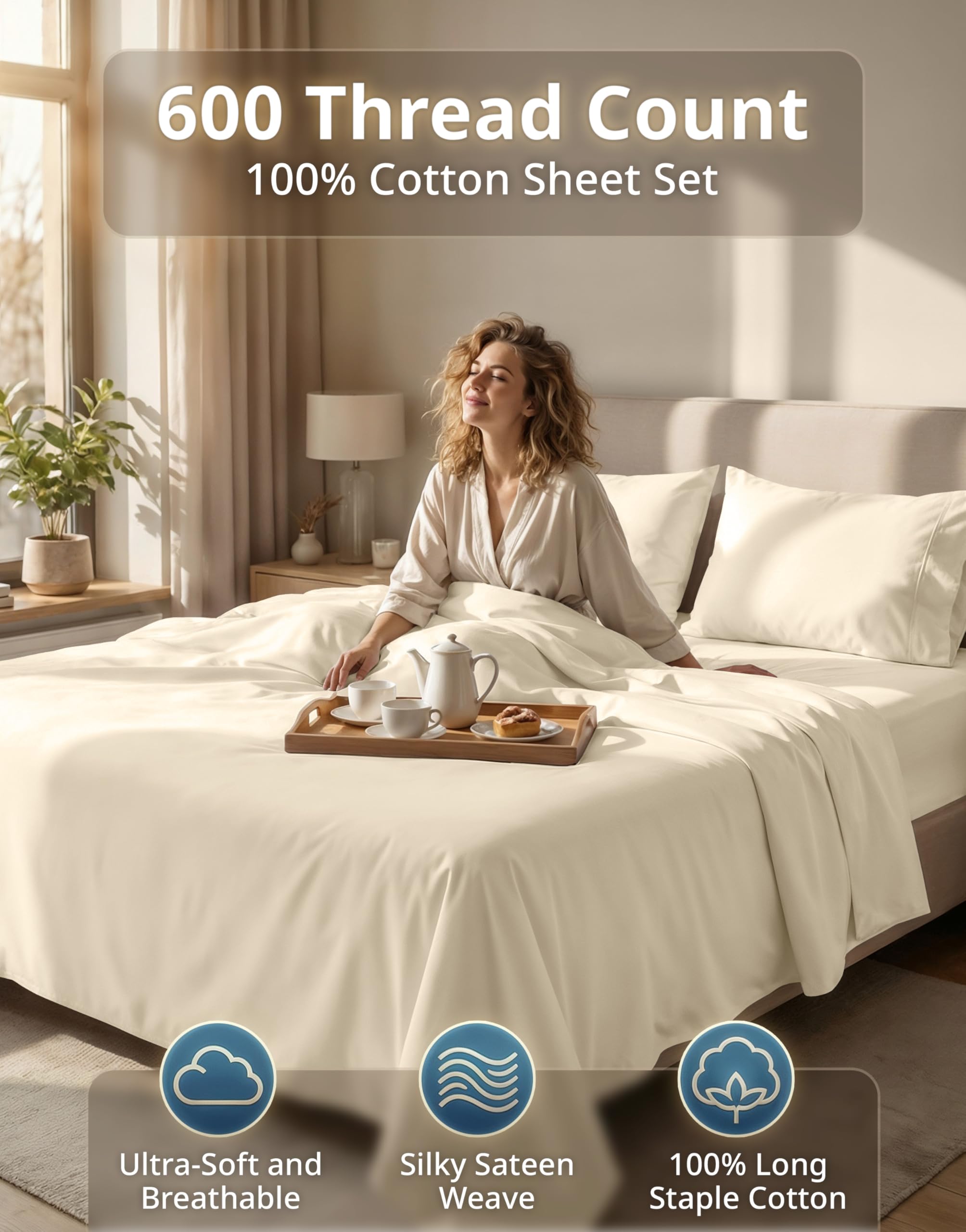 LANE LINEN close-up of sateen weave displaying smooth texture and breathable comfort