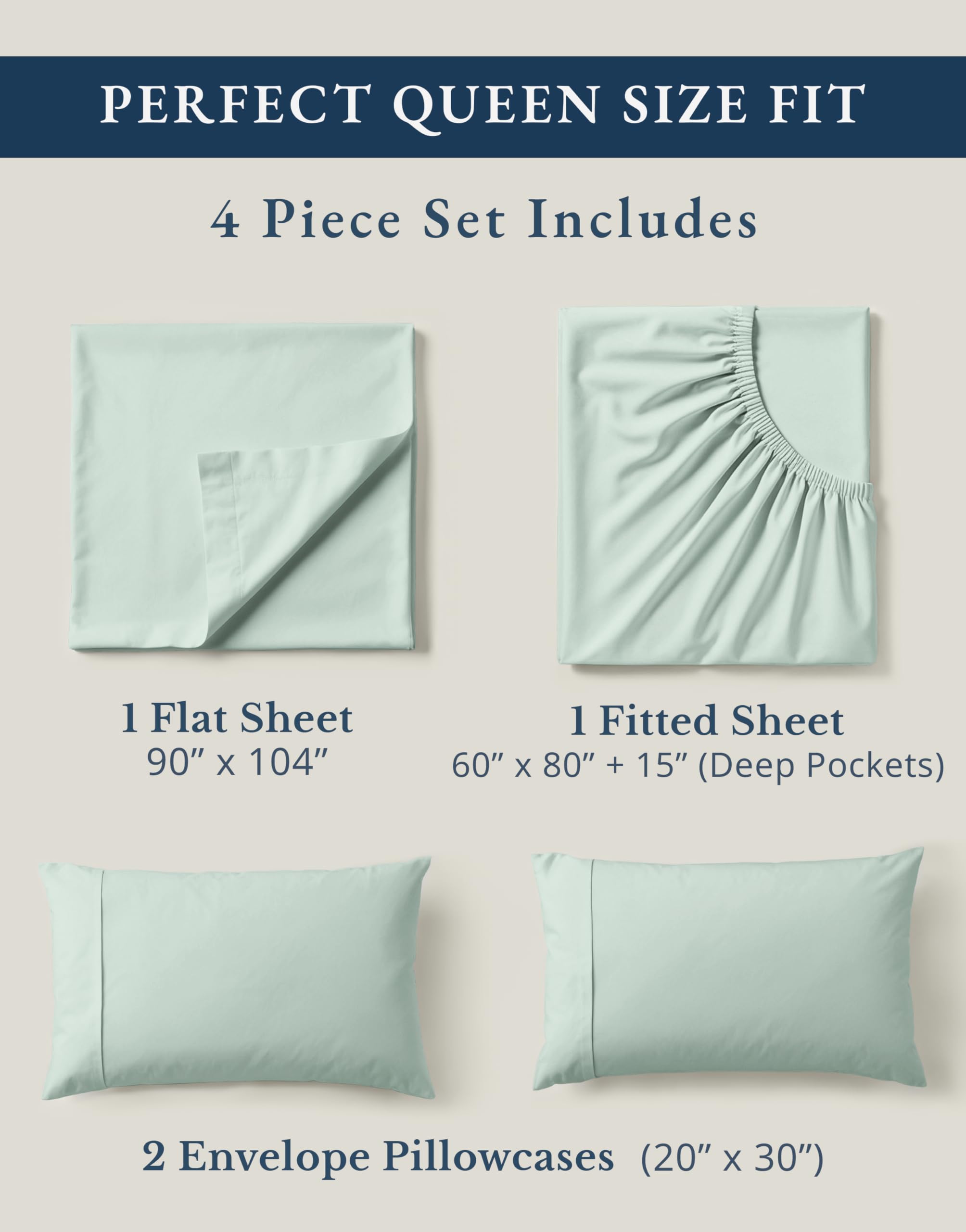 LANE LINEN envelope pillowcase close-up demonstrating neat closure