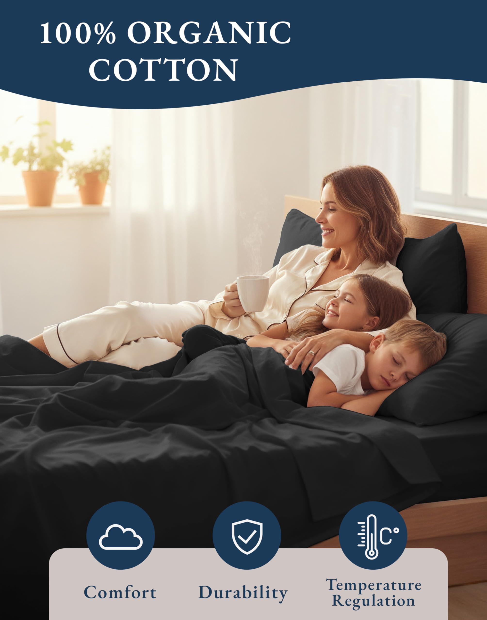 LANE LINEN fabric softness shown by hand touching material for gentler feel