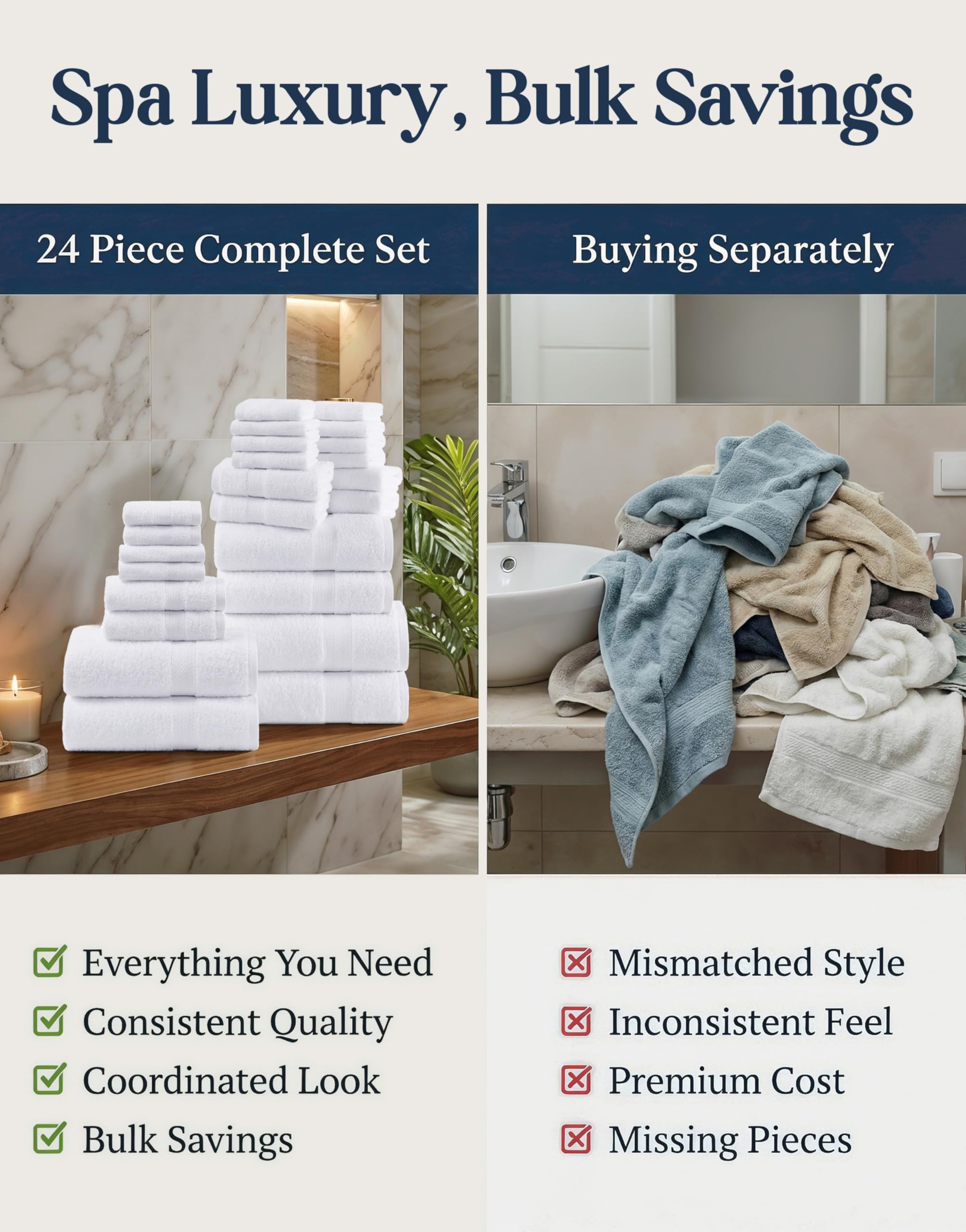 LANE LINEN fingertip towels arranged for quick-dry convenience and versatility