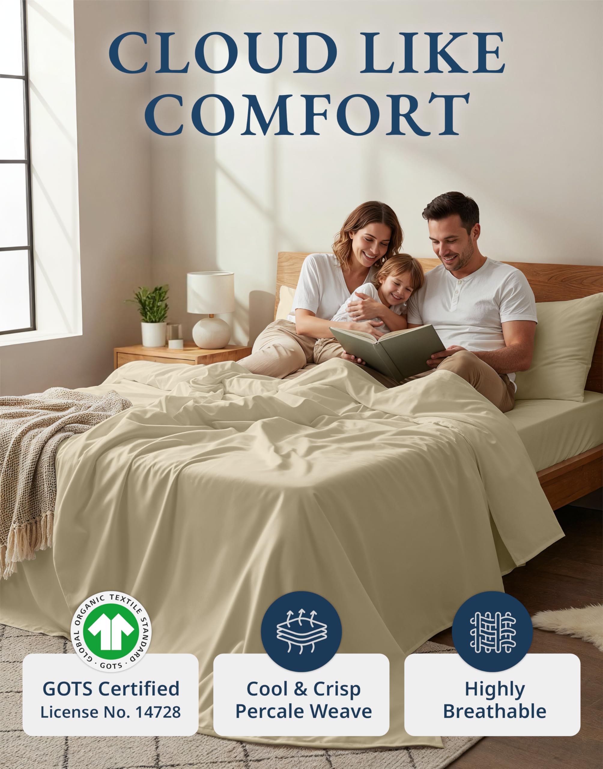 LANE LINEN fitted sheet deep pocket close-up showing secure fit