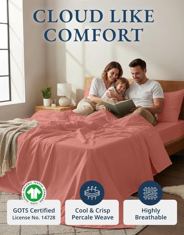 LANE LINEN deep-pocket fitted sheet stretched over mattress showing secure fit and hold