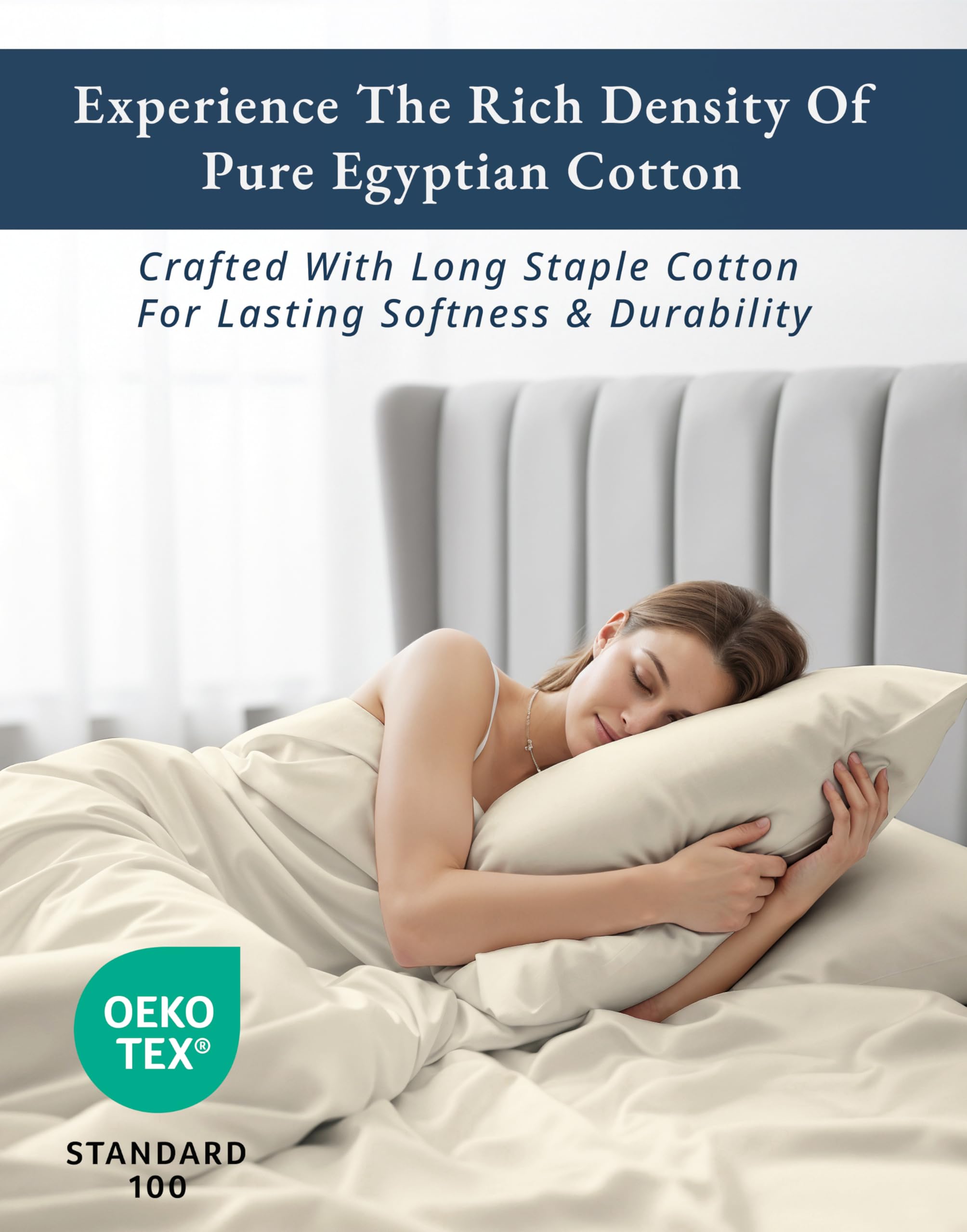 LANE LINEN flat sheet gracefully draping a mattress for an elegant bedroom presentation