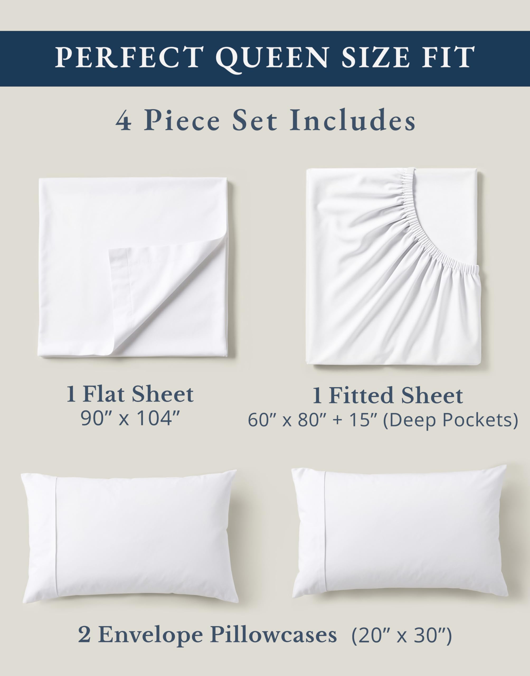 LANE LINEN flat sheet draped on bed illustrating generous size and hotel-style look