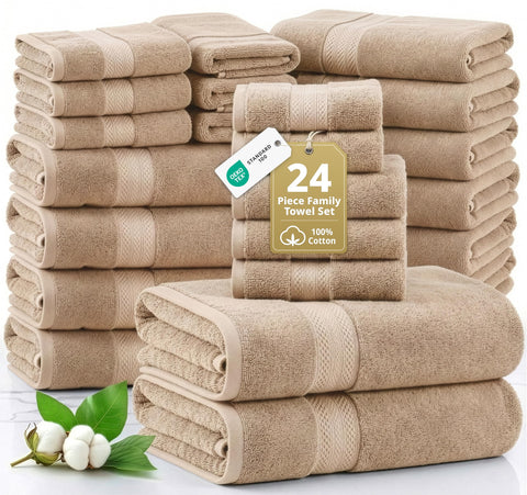 LANE LINEN front packaging showing beige set and benefit of full set