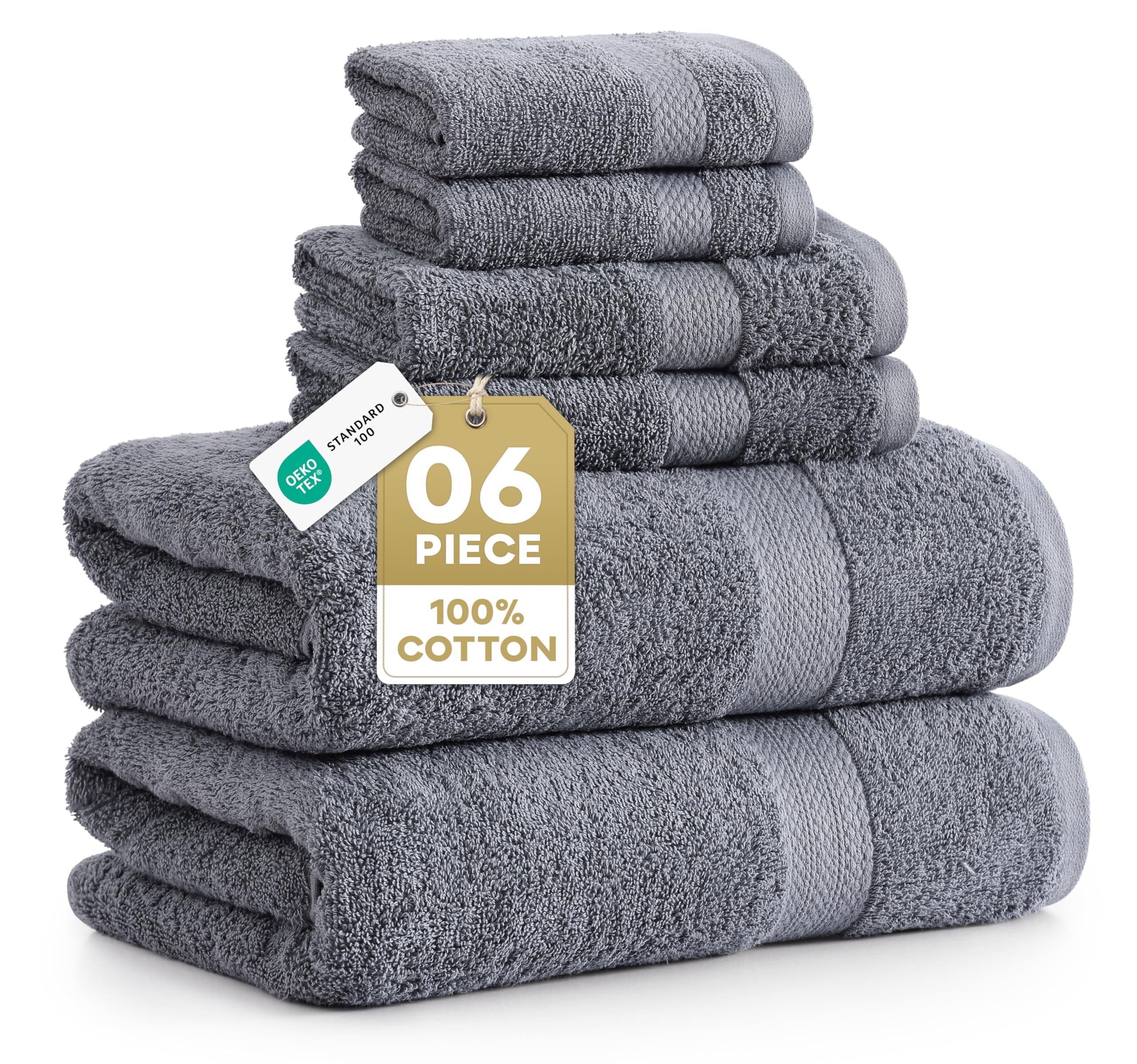 LANE LINEN front packaging showing cool grey towels and neat presentation, highlights value