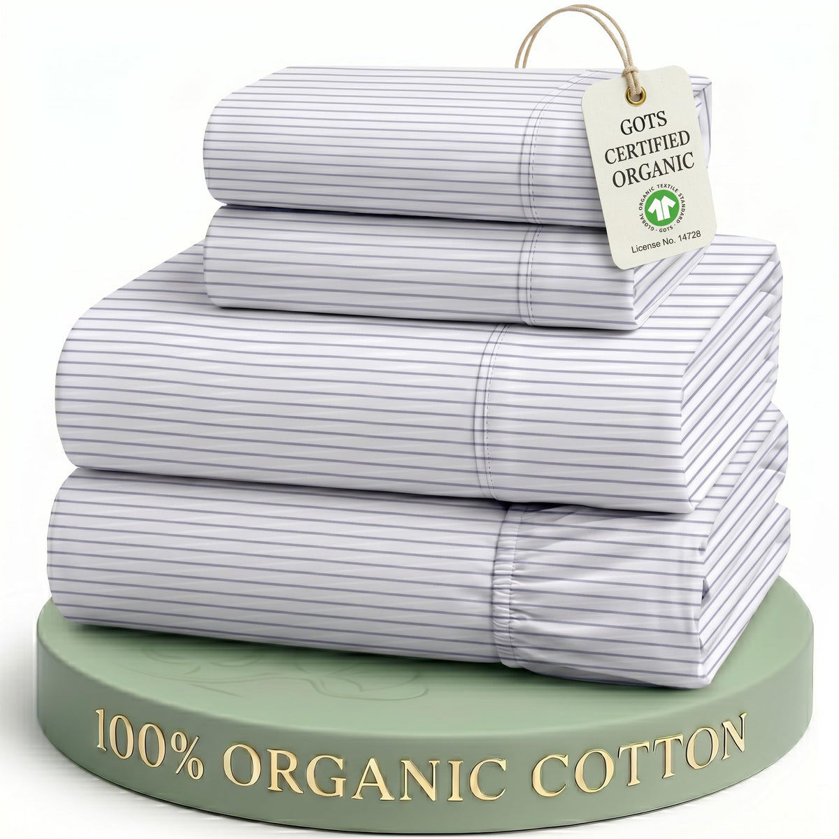 lane linen front packaging showing set and eco bag for sustainable storage