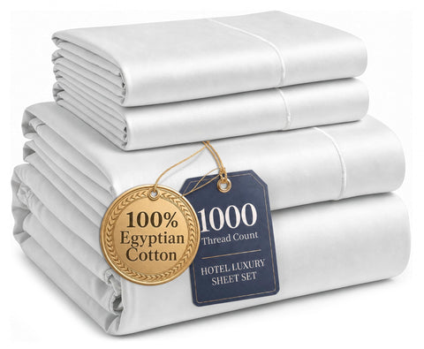 LANE LINEN front packaging of queen white sheet set showing value