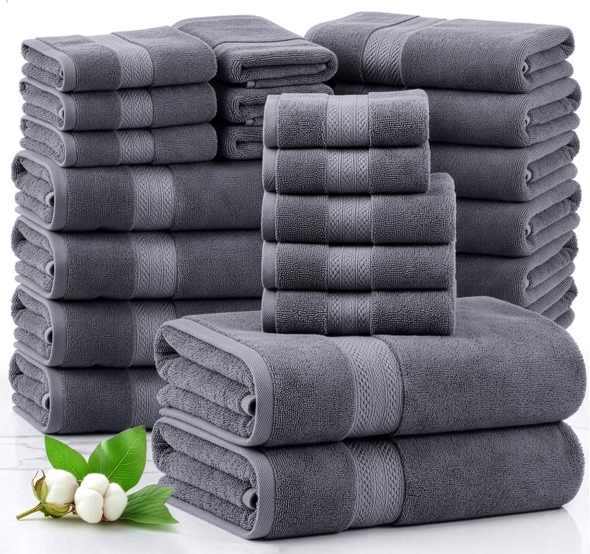 LANE LINEN front packaging showing full 24-piece set and easy storage benefit