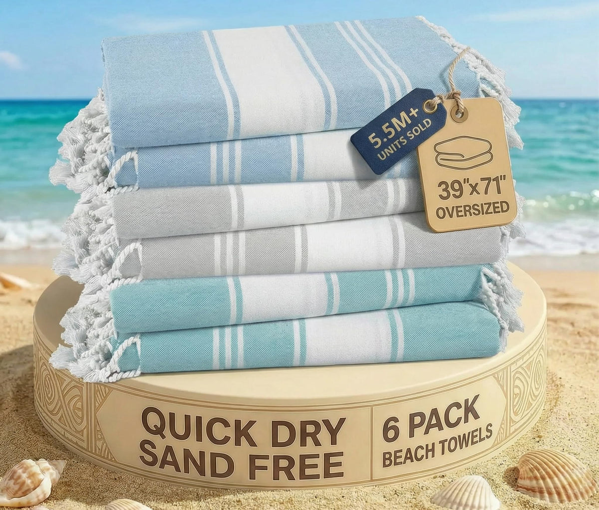 LANE LINEN front packaging view showing multipack and size benefits