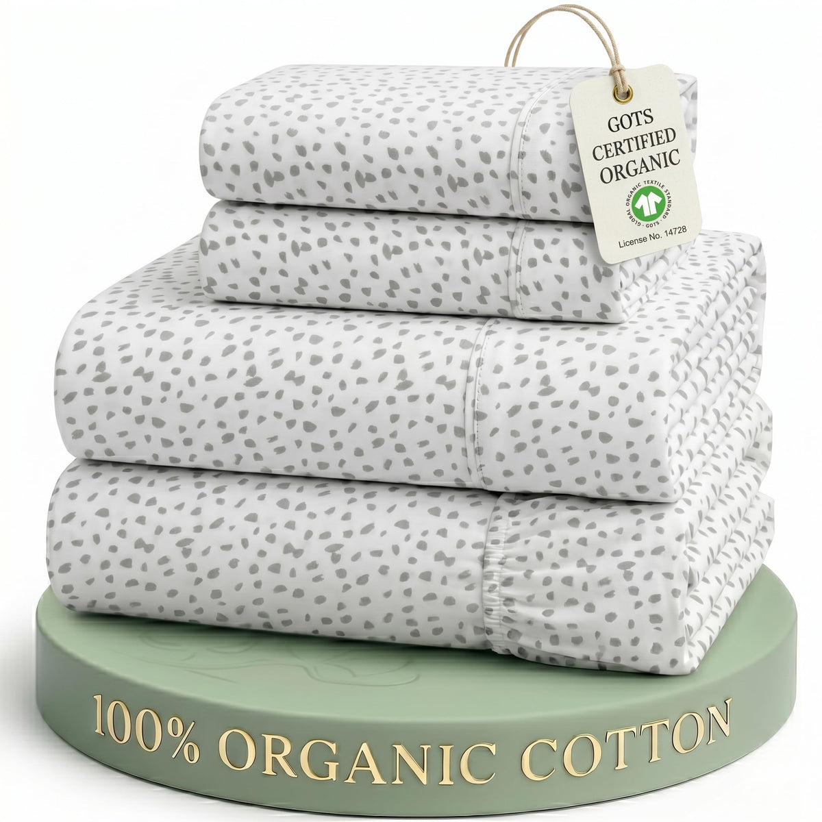 LANE LINEN front packaging haze grey showing full sheet set and tidy presentation