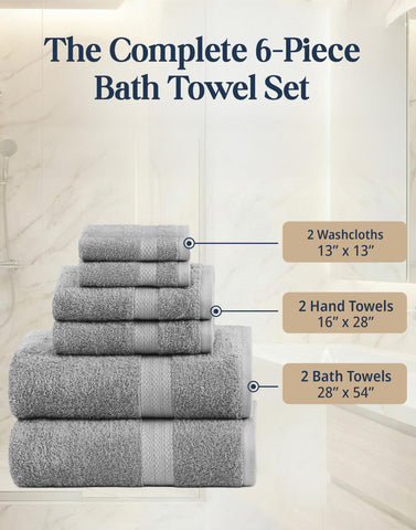 LANE LINEN stacked hand towel and washcloth demonstrating compact storage