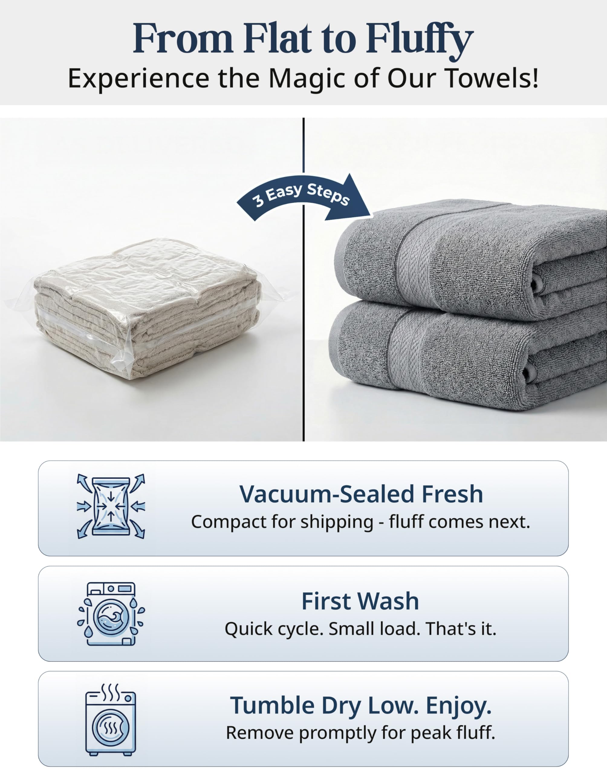 LANE LINEN hand towels hanging on rail for quick-dry convenience