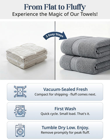 LANE LINEN hand towels hanging on rail for quick-dry convenience