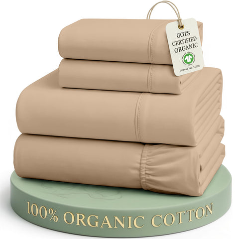 LANE LINEN front packaging showing full king set and sustainable bag benefit