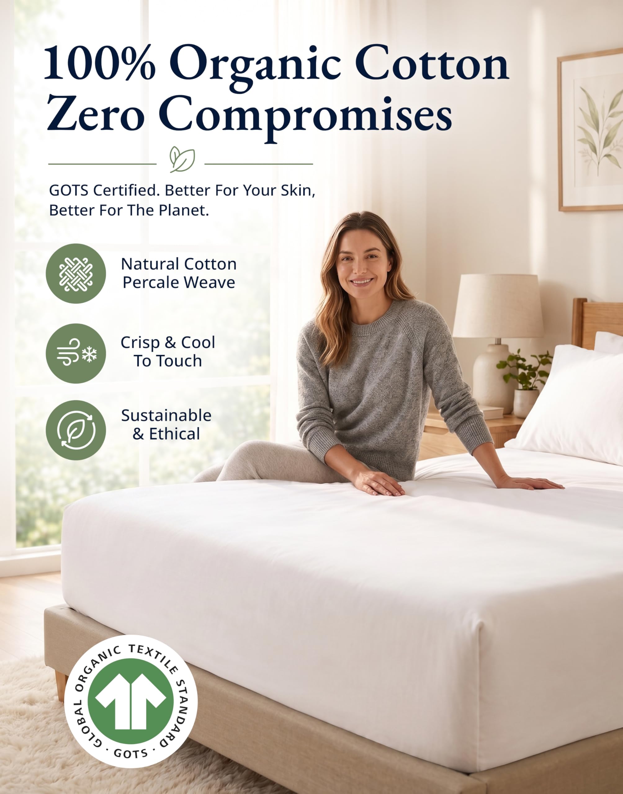 LANE LINEN product label with Oeko-Tex certification for safer fabric