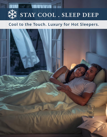 LANE LINEN folded sheet set next to fabric bag showing convenient storage and gifting