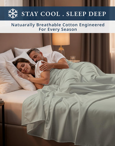 LANE LINEN fitted sheet on mattress showing fit up to 16 inch depth