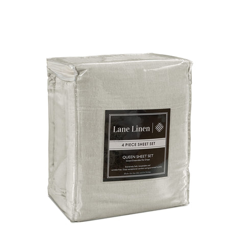 LANE LINEN pillowcase stitching detail demonstrating durable finish