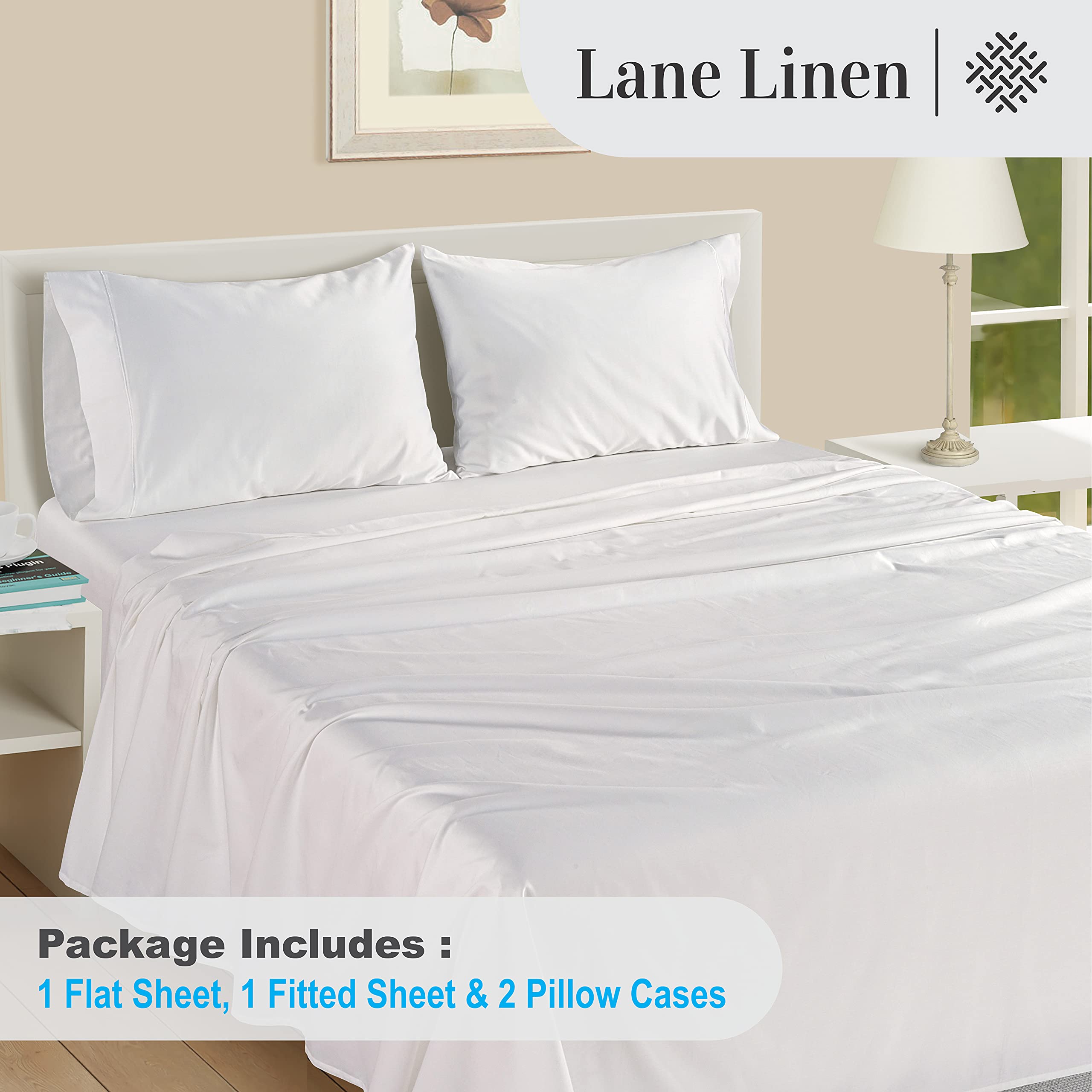 LANE LINEN envelope-closure pillowcases displayed for secure pillow protection