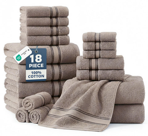 LANE LINEN front packaging showing full 18-piece set, communicates value