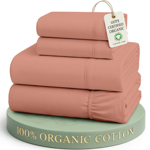 LANE LINEN folded flat sheet in Rose Dawn showcasing neat appearance and breathable comfort