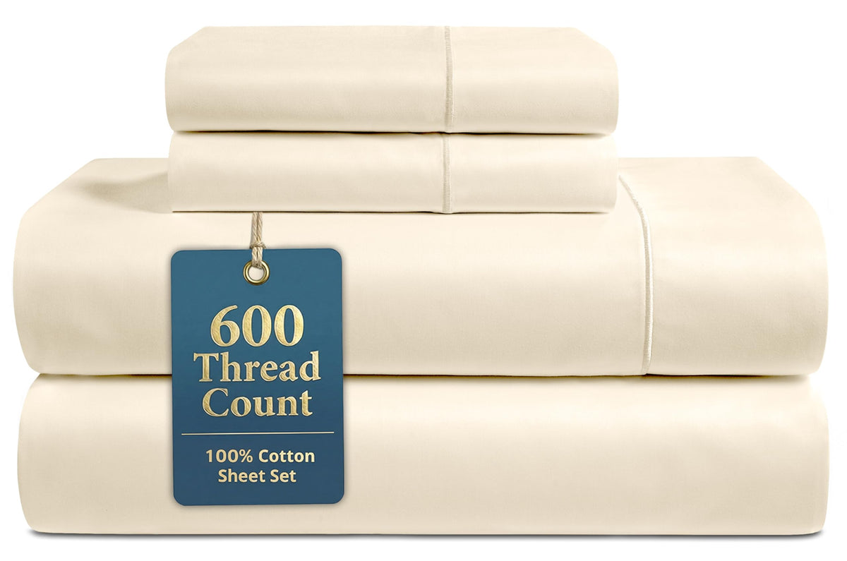 LANE LINEN front packaging of queen sheet set shows neat presentation and gift-ready look