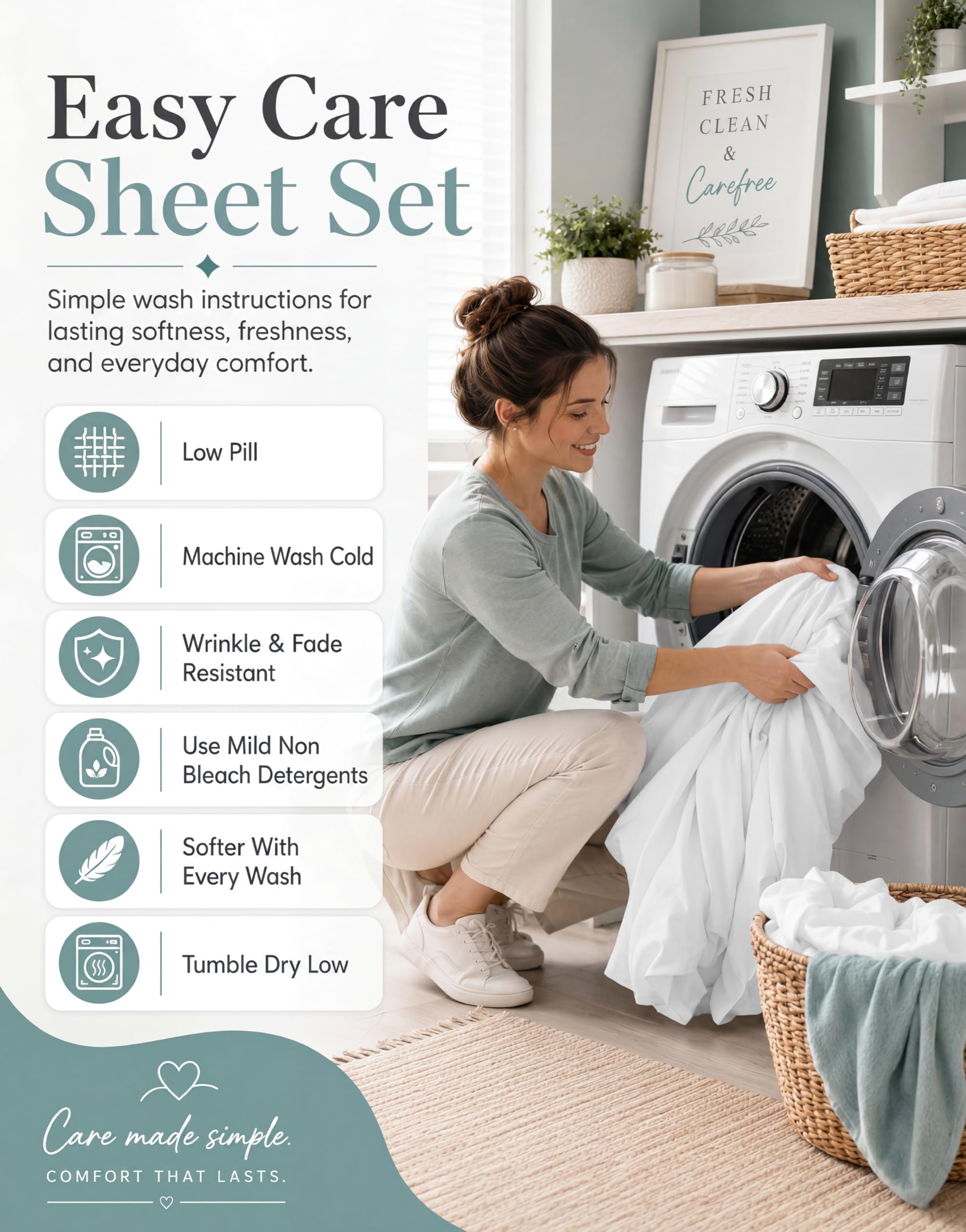 LANE LINEN reusable cotton bag packaging demonstrating eco-friendly storage