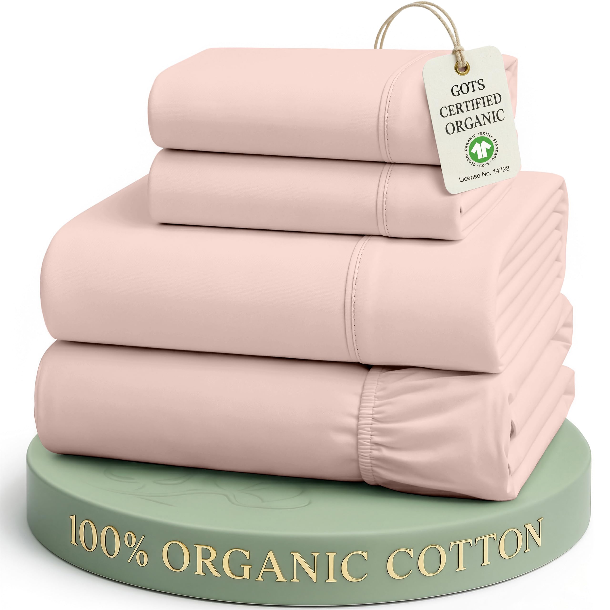 LANE LINEN front packaging showing Sepia Rose set and eco bag benefit