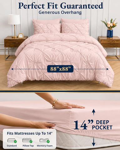 LANE LINEN folded flat sheet and pillowcases displaying color and smooth microfiber