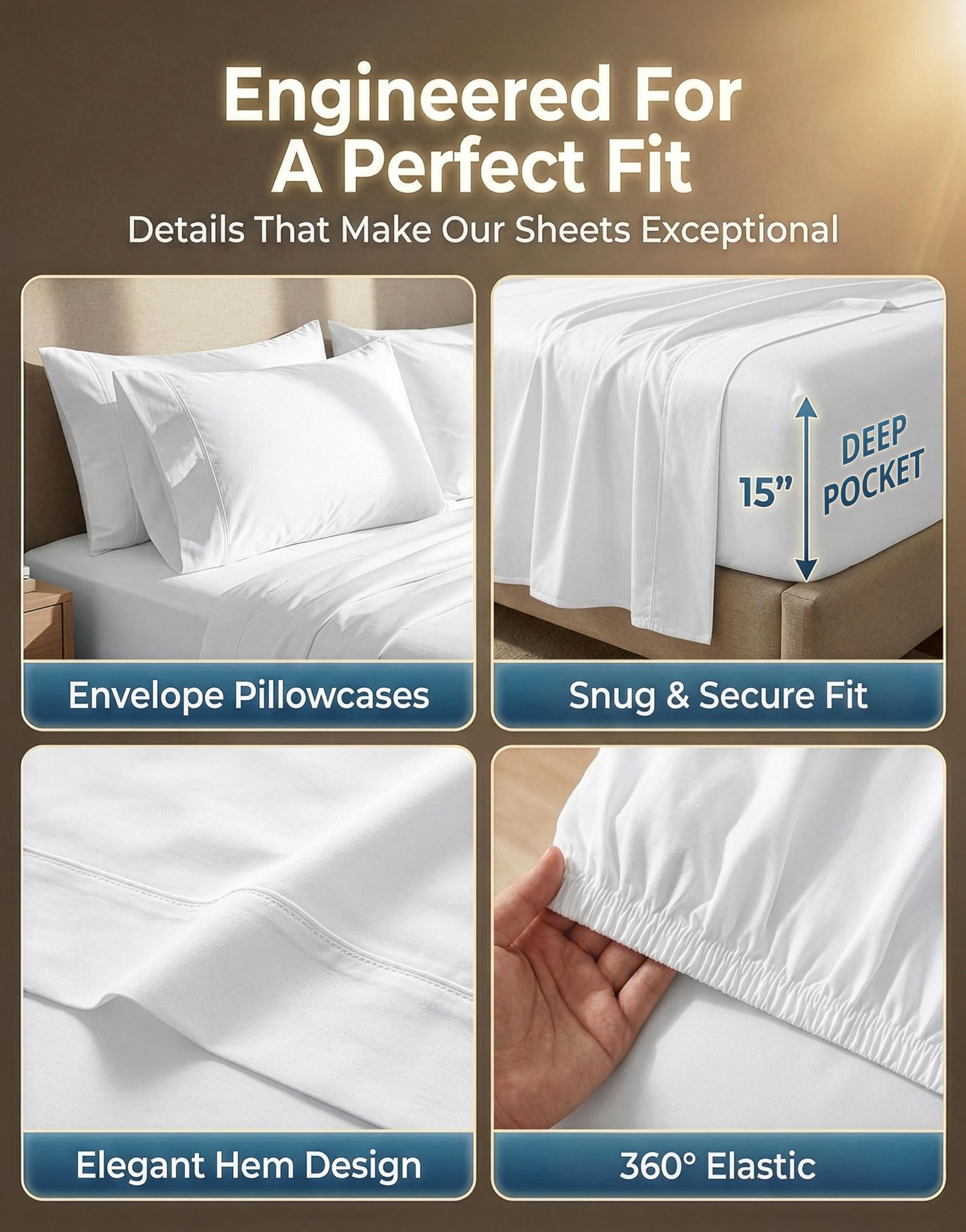 LANE LINEN sheets on king mattress styled bed demonstrating drape and hotel aesthetic
