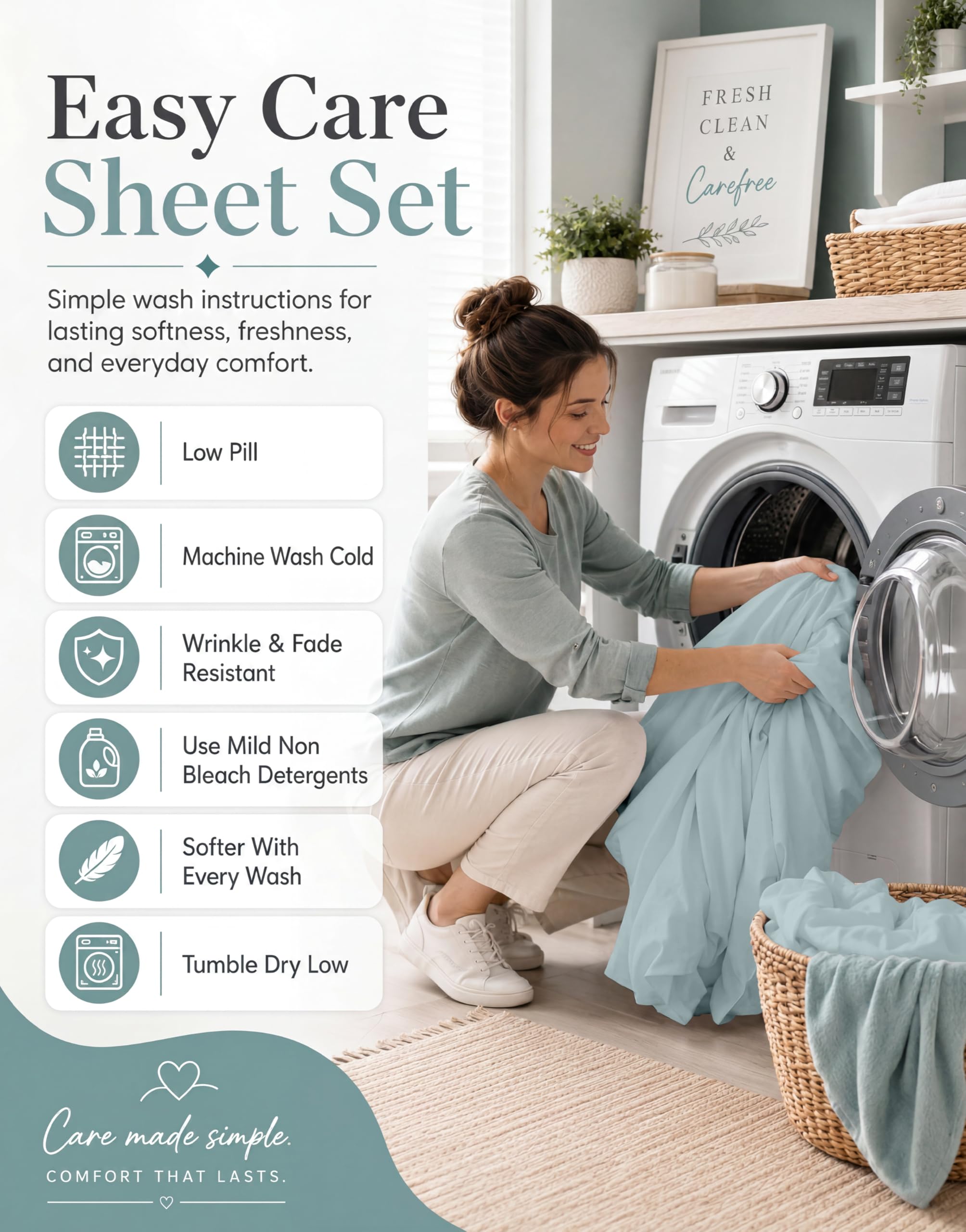 LANE LINEN Twin XL sheet on mattress demonstrating scale and fit