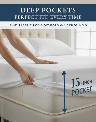LANE LINEN folded sheet set with ruler for size comparison benefit