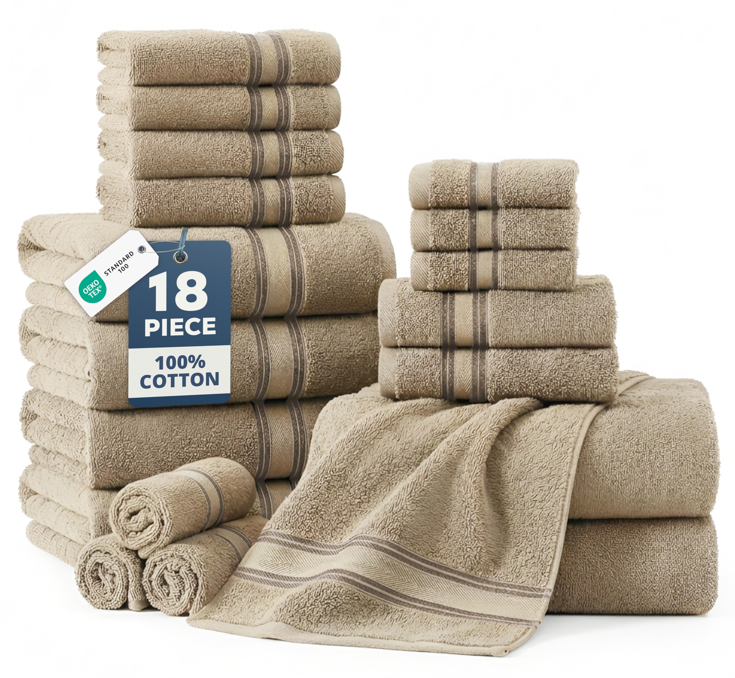 LANE LINEN front packaging showing full 18-piece set and neat presentation