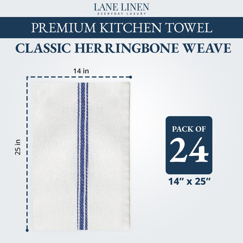 LANE LINEN towel flat lay showing 14x25 size for full coverage