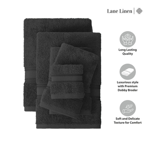 LANE LINEN towels styled in bathroom creating a modern look